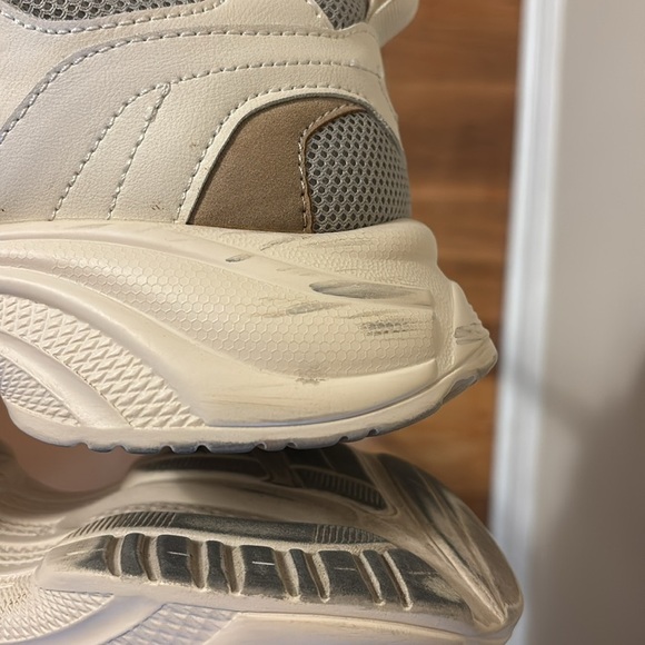 Cushionaire Strike Chunky Cream and Tan Sneakers - Picture 8 of 14